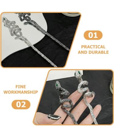 LALAFINA Snake Hairpin Hair Clips for Bun Chinese Japanese Chignon Pin Hair Sticks for Buns Hair Barrettes for Women Metal Hair Sticks Pearl Hair Accessories China Alloy Simple Bride - Buy Online on GoSupps.com