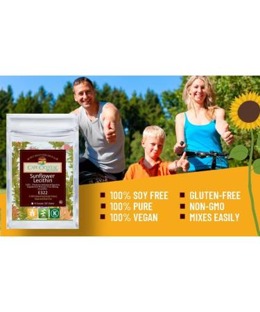 Cape Crystal Sunflower Lecithin Powder 100% Natural and Gluten-Free. It is The Vegan Non-GMO Alternative to Soy Lecithin Powder (8-oz.) - Buy Online on GoSupps.com
