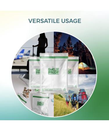 Smelly Proof Reusable Food Storage Container Bags - BPA Free PEVA Freezer Bags - Dishwasher Safe - No Odor Triple Zip - 10 Pack (Medium 6.5 x 7.5) - Buy Online on GoSupps.com