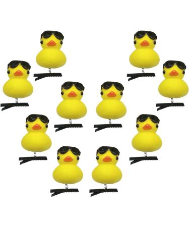 Duck Shaped Hairpin Vibrant Yellow Duck Hairpin Set | 10 Yellow Duck Design Plush Hairpin Collection for Kids Women Girls - Buy Online on GoSupps.com