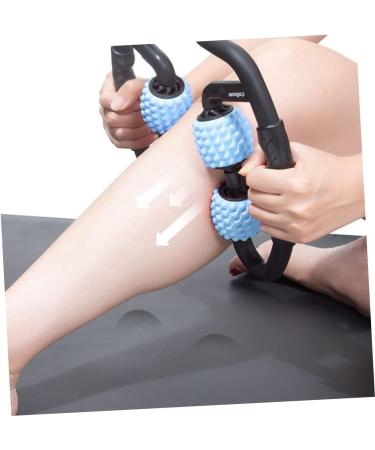 Orfofe Massage Roller - Portable Foot Massager & Yoga Device | Manual Leg Massage in Heavenly Blue & Black (27.5x24x5.5cm) - International Shipping Available - Buy Online on GoSupps.com