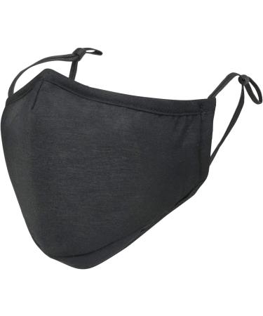 Reusable Microfiber Face Masks Black