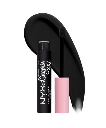 NYX PROFESSIONAL MAKEUP Lip Lingerie XXL Matte Liquid Lipstick - Naughty Noir (Black) 31 Naughty Noir 0.13 Fl Oz (Pack of 1)