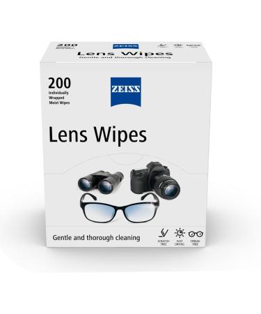ZEISS Lens Wipes - 200 Individually Packed Disposable Cloths for Glasses, Cameras & Binoculars - Portable Cleaning Solution - Buy Online on GoSupps.com