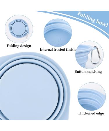 2 Pack Foldable Travel Bowls for Dogs - Silicone Water & Food Bowls Durable & Dog-Proof Perfect for Pets on the Go (Pink & Blue) - Buy Online on GoSupps.com