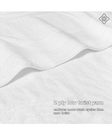 BIOWEAVES 100% Organic Cotton 700 GSM Plush Towel Set - 6-Piece GOTS Certified, White - Buy Online on GoSupps.com