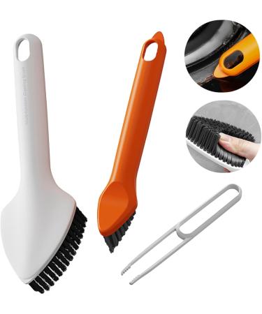 Crevice Cleaning Brush 3 in 1 Multi-Function Gap Cleaning Brush Efficient Floor Scrubbing Brush with Non-Slip Handle Bathroom Cleaning Brush Reusable White - Buy Online on GoSupps.com