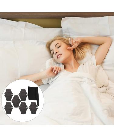 Healifty Charcoal Menstrual Pads Set - Reusable & Washable Sanitary Pads for Women & Girls with Storage Bag - Buy Online on GoSupps.com