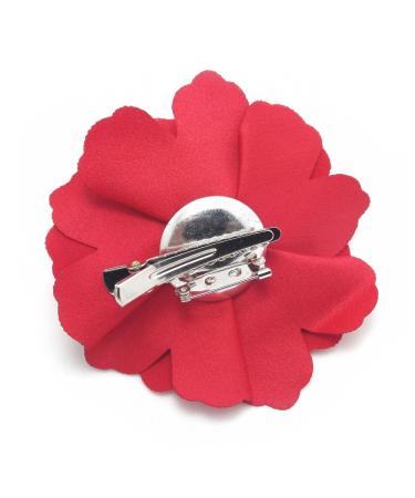 Meilliwish Camellia Flower Hair Clip Brooch - Elegant Red Accessory for Women | International Shipping Available - Buy Online on GoSupps.com