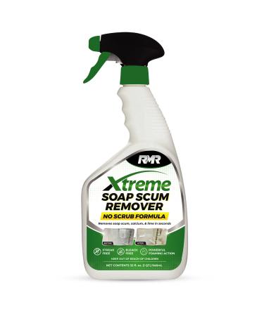 RMR - Xtreme Soap Scum Remover, Fast-Acting, No-Scrub Bathroom Cleaner for Soap Scum, Calcium, Hard Water, Limescale, and Shower Tile Residue, Bleach-Free, 32-Fluid Ounce Spray Bottle 32 Fl Oz (Pack of 1)