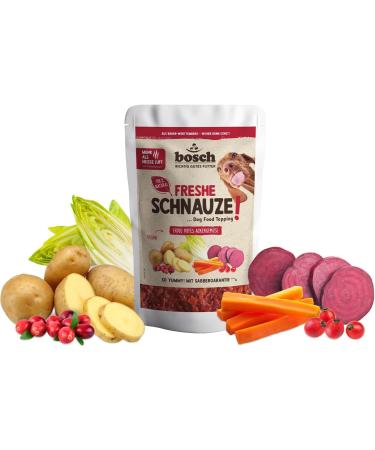 Bosch Freshe Schnauze Earthy Red Field Vegetables 1 x 200 g | Topping for Dog Food | Suitable for Dry Food and Wet Food | with fresh Red Beetroot  - Buy Online on GoSupps.com