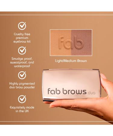 Fab Brows Duo Kit - Slate & Black | Ultimate Eyebrow Shaping & Definition | International Shipping Available - Buy Online on GoSupps.com