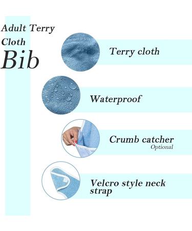 Avalon Waterproof Adult Bibs for Elderly Men and Women - Pack of 2 | Senior Citizens Clothing Protector - Buy Online on GoSupps.com