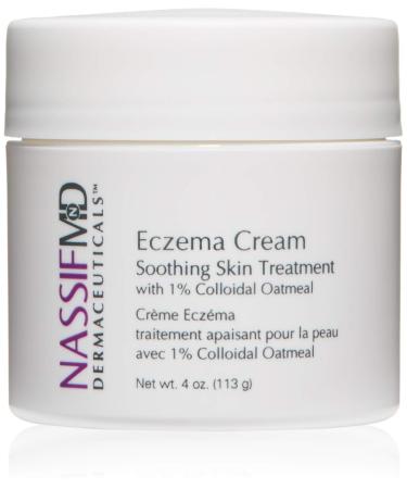 NassifMD Eczema Cream with 1% Colloidal Oatmeal to Relieve Eczema Skin Irritations or Post Treatment Skin | 4oz