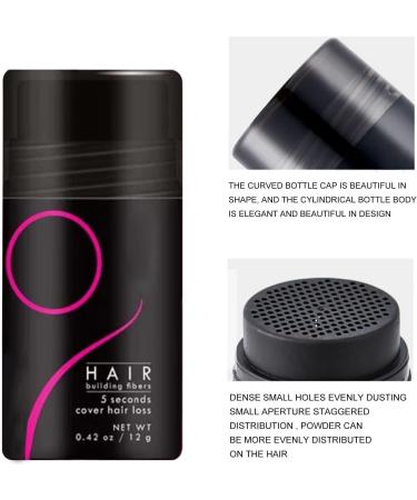 Hair Thickening Fibers 0.4 Oz Hair Building Fiber Thickening Hair Fiber Powder for Women and Men Natural Black - Buy Online on GoSupps.com