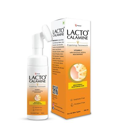Vitamin C Foaming Face wash| Brightens skin & control blackheads & whiteheads| With Built-in foaming Brush|Sulphate free face wash| Paraben Free| 150 ml x Pack of 1