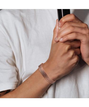 MagEnergy 3Pcs Copper Magnetic Bracelet Set for Men with Life of Tree Design - Adjustable Cuff Bangle Jewelry Gift - Buy Online on GoSupps.com