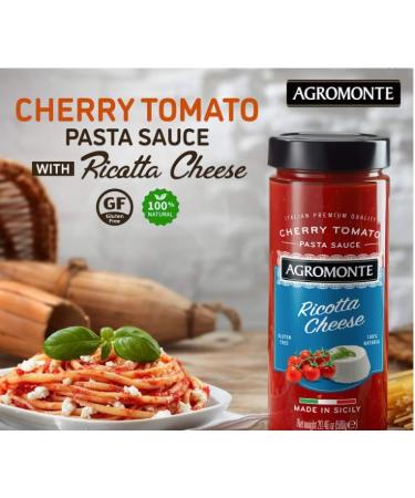 Agromonte Cherry Tomato Pasta Sauce Variety Pack- Ready in 1 Minute - Fresh Cherry Tomato - Premium Quality - Traditional Recipe - 3 x 580g - Buy Online on GoSupps.com