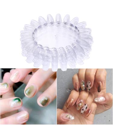 Solustre Acrylic Clear Round Nail Art Tips Display Wheel - 10pcs DIY Tool for Kids & Home Salon - Buy Online on GoSupps.com