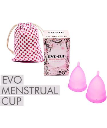 Menstrual Cup - 2 Period Menstruation Cups - Soft Flexible Medical Grade Silicone for Comfort and Fit - Size Small or Large - Sanitary Pad and Tampon Alternative S (Pack of 2) - Buy Online on GoSupps.com