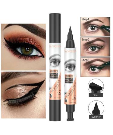 2-in-1 Waterproof Eyeliner Stamp - Winged Eyeliner for Precision Black Liquid Eyeliner Perfect Gift for Women - Buy Online on GoSupps.com