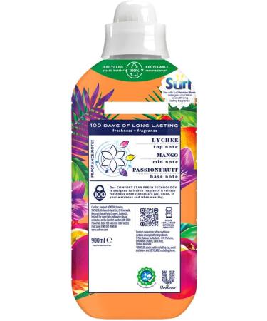 Comfort Creations Fabric Conditioner 30washes 900ml with Stay Fresh Technology Passion Blooms Scent 3Pk + Our Gift for You: Organza Small Bag Size: 9x7x0.1cm - Buy Online on GoSupps.com