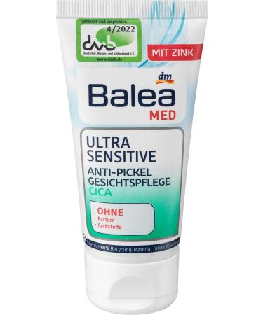 Whale Balea Med Ultra Sensitive Facial care for sensitive skin with cica without perfume parabens dyes pack of 3 3 x 50 ml 150 ml - Buy Online on GoSupps.com
