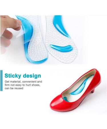 ZHAOSHUXIAN Silicone Gel Arch Support Insoles for High Heels - 3 Pair Metatarsal Cushion Orthopedic Pads (Blue, Size 1) - Buy Online on GoSupps.com