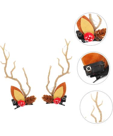 FRCOLOR 3 Pairs Christmas Glow Barrette Antlers Hair Clips Deer Horn Hair Barrettes Reindeer Antler Hair Accessory Mushroom Outfits for Girls Glowing Hair Clip Resin Filler Clothing Miss - Buy Online on GoSupps.com