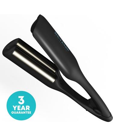 REVAMP 2-in-1 Beach & Volume Professional Hair Waver Ceramic Curling Iron Multifunctional for Voluminous Waves or Beach Waves - Buy Online on GoSupps.com