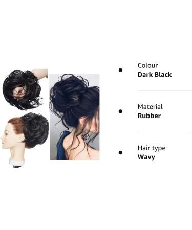 Tousled Updo Messy Bun Synthetic Hair Extension in Dark Black for Women - Buy Online on GoSupps.com