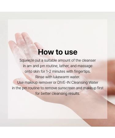 Torriden DIVE-IN Hydrating Cleansing Foam Face Wash 5.07 fl oz - With Hyaluronic Acid, Panthenol, Allantoin - Vegan & Cruelty Free | Korean Skin Care - Buy Online on GoSupps.com