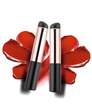 Mini concealer lip oil brush for Concealer lipstick lip mask Makeup dip lip gloss Apply lipstick easily Travel lip balm brush (Two piece of)