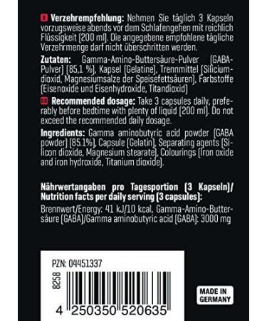 Body Attack Gaba Gold - High-Dose 1000mg GABA Capsules | Boost Performance for Athletes in Germany | 80 Count - Buy Online on GoSupps.com