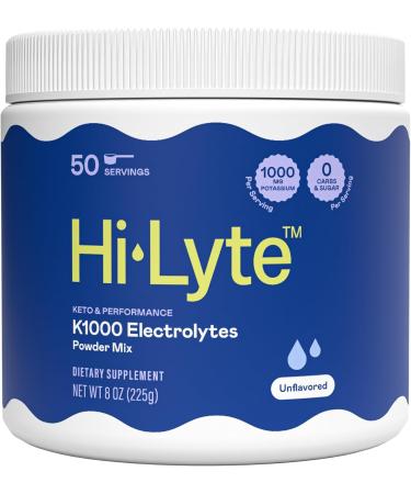 Keto K1000 Electrolyte Powder | Hydration Supplement Drink Mix | Raw Mineral Flavor No Stevia | 50 Servings | Boost Energy & Beat Leg Cramps | No Maltodextrin or Sugar Unflavored - Buy Online on GoSupps.com