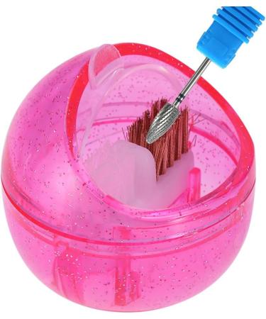 Nail Cleaning Brush Box | Round Case for Dust & Drill Polishing - Beauty Salon Essentials - Buy Online on GoSupps.com