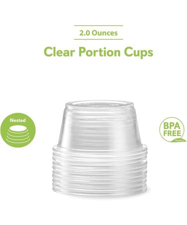 2 oz Clear Disposable Plastic Portion Cups - 200 Count | Small Mini Containers for Jello Shots, Sauce, Slime, Condiments, Medicine, Crafts | Souffle Cups for Portion Control & Meal Prep - Buy Online on GoSupps.com