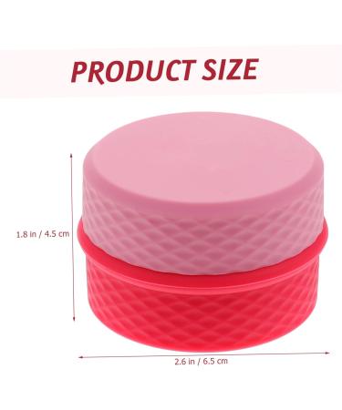 Beavorty 1 Set Cream box leakproof cosmetic jar cosmetic empty jar empty sample container silicone cream jar silicone cosmetic container empty container Storage Box Miss Silica gel face 6.5X6.5X4.5CM Pink - Buy Online on GoSupps.com