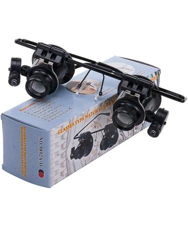 20X Headband Magnifier with 2Led Light Head-Mounted Handsfree Reading Magnifying Glasses Jeweler Magnifying Glass - Buy Online on GoSupps.com