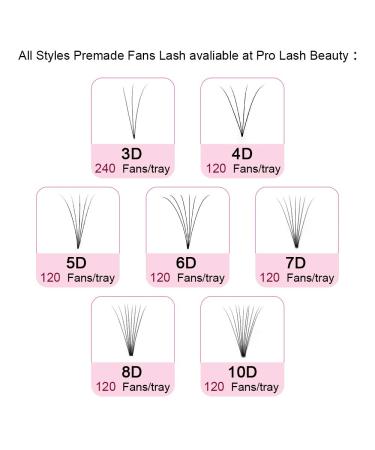 Buy 4D-C-0.10-9 Short Stem Eyelash Extensions - Volume Eyelashes C Curl 0.10mm | 12 Pieces Pack - International Shipping Available - Buy Online on GoSupps.com