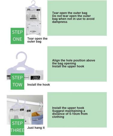 Qiyifang Moisture Absorber Bags - 4-Pocket Air Purification for Home & Storage | Ideal for Kitchen Bedroom Bathroom & Wardrobe - Buy Online on GoSupps.com