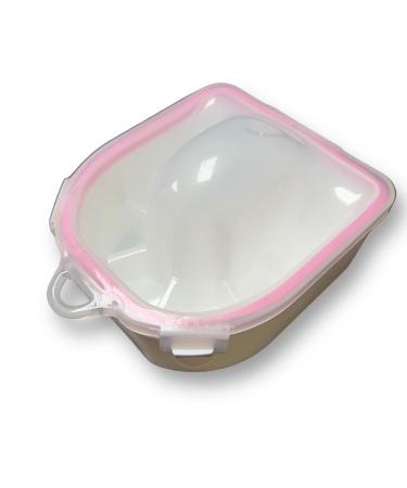 Pink & White Acetone Resistant Soak Off Tray/Bowl for Easy and Comfortable Removal of Gel Polish Acrylics and Polygel Nails