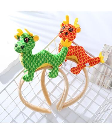 TQUXNGA Cartoon Stuffed Dragon Shape Hairband Photography Hair Holder New Year Party Headband for Girls Women Multiple Color Gold - Buy Online on GoSupps.com