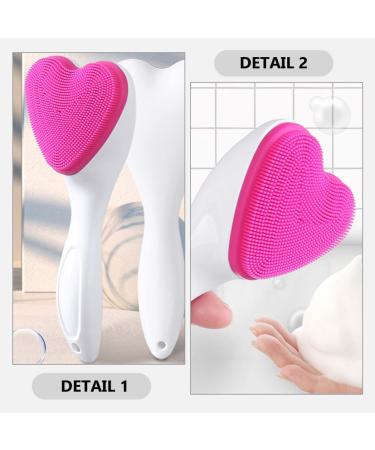 FOMIYES Love Cleansing Brush Heart Facial Cleaning Brush Massaging Wash Brush Face Wash Scrubber Brush Face Scrub Manual Face Washing Brush Silica Gel Face Brush Heart-shaped Miss - Buy Online on GoSupps.com