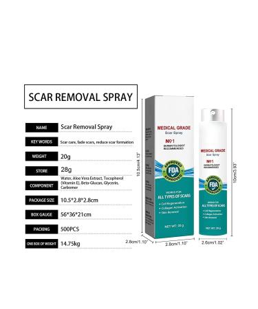 Medical Grade Scar Spray Effective Scar Removal for Surgical Scars & Stretch Marks | All Skin Types - Buy Online on GoSupps.com