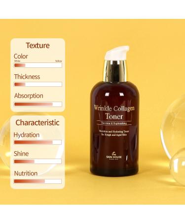 The Skin House Wrinkle Collagen Toner 130ml - Anti-Aging Korean Skin Care Paraben Free Not Tested on Animals - Shop Internationally - Buy Online on GoSupps.com