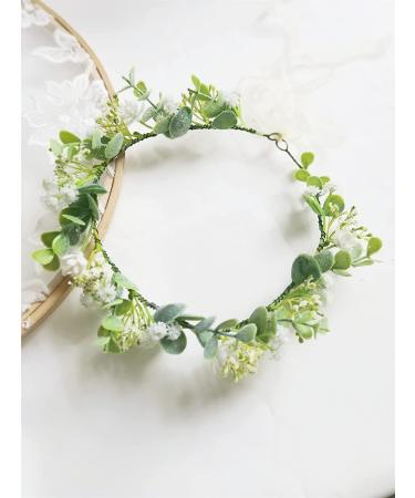 FIDDY898 Green Flower Crown Headband - Fairy Accessories for Women | Photo Prop B01 - Buy Online on GoSupps.com