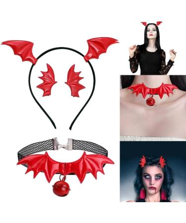 xbiez Girls Hair Clips Gothic Halloween Cosplay Devil Wing Hairpin Headband Punk Hair Jewelry Unique Black Headwear 4 - Buy Online on GoSupps.com