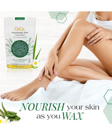 GiGi Nourishing Aloe Hard Wax Beads 14 oz - Hair Removal Formula - Buy Online on GoSupps.com