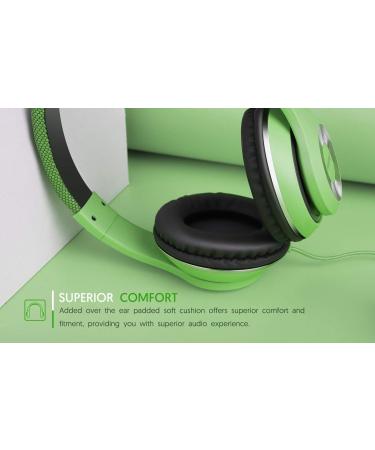 AUSDOM Lightweight Over-Ear Wired HiFi Stereo Headphones with Mic - Green - Buy Online on GoSupps.com